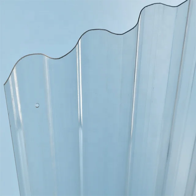 Легкий поликарбонатный прозрачный гофрированный кровельный лист