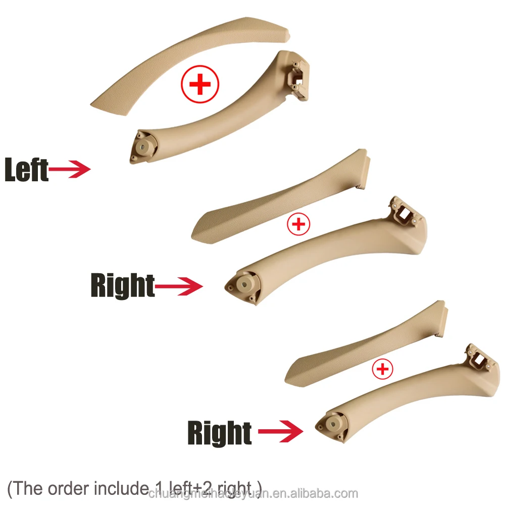 Car Inner Handle Interior Door Panel Pull Trim Cover Gray Beige Black left Right For BMW 3 series E90 E91 316 318 320 325 328