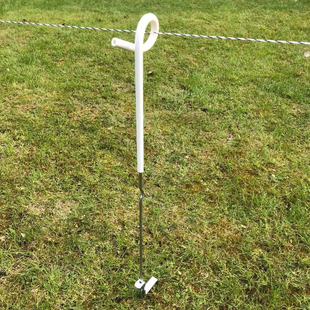 Durable High Strength Steel Spring Body UV Resistant Pigtail Post with Poly PP Tube for Security Gate and Cattle Fence