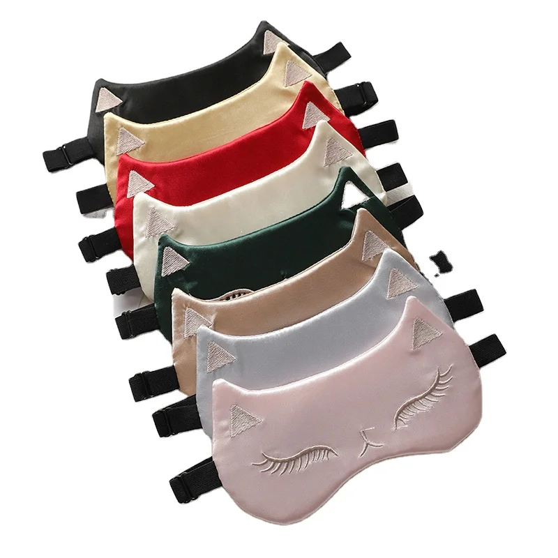 2021 Hot selling beauty fashion cute cat embroidered sleep mask