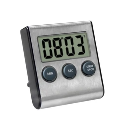 Digital Kitchen Timer with Dual Countdown Stop Watches Timer Magnetic Timer Clock with Loud Alarm