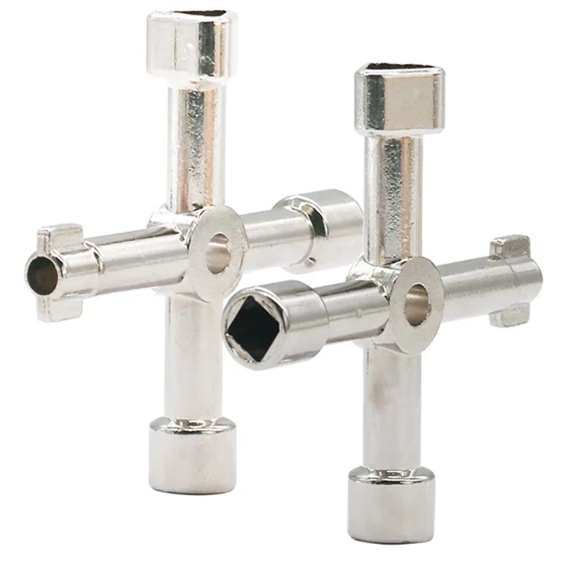 HYSTIC  Multi-function Way Alloy Triangle square  Service  Triangle square Cabinet Meter Box cross Triangle Key Wrench