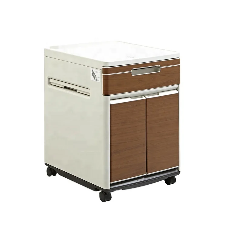 China supplier manufacturing luxury movable bedside cabinet used for medical furnitures in hospital
