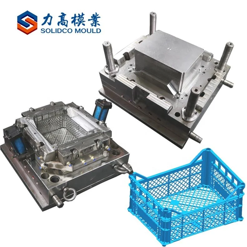 Hot sale with high quality customized hot runner plastic injection crate mold