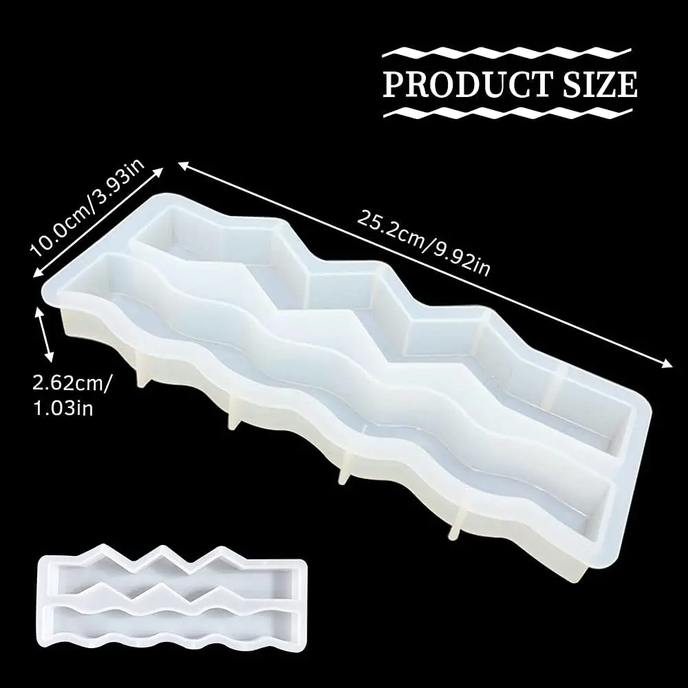 Unique Silicone Resin Mold for Pillar Aromatherapy Candle Soap Wax Making Epoxy Casting Mold for DIY Resin Clay Craft Art