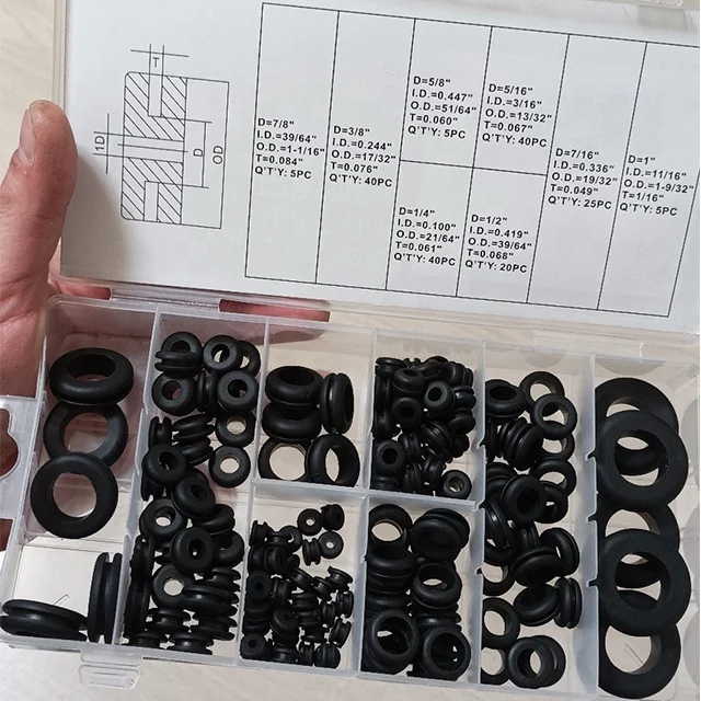 180pcs car fuse accessories grommet gasket rubber grommet