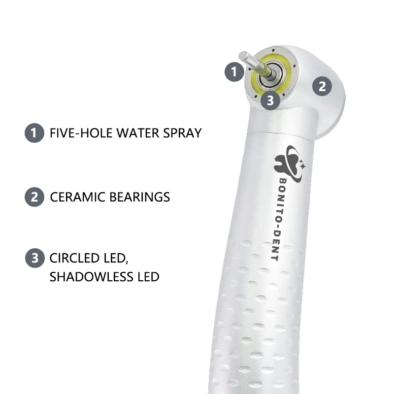 26W Ring LED Light High Speed Dental Handpiece Strong Shadowless Metal Steel Material dental handpiece