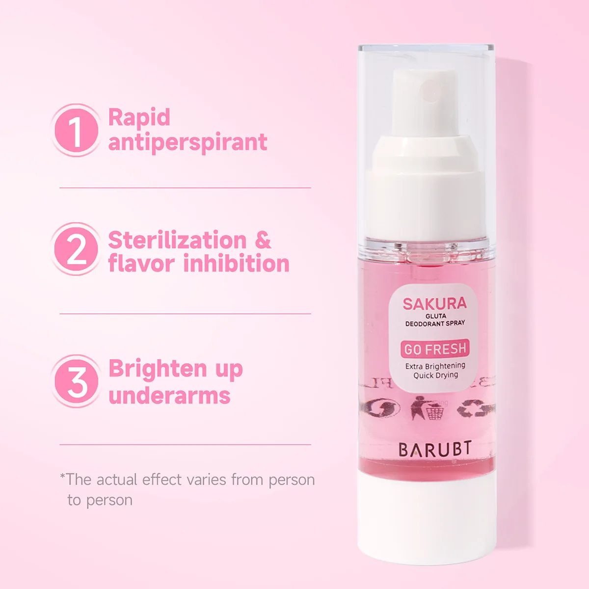 Sakura deodorant antiperspirant spray deodorizes body odor and removes underarms with long-lasting fragrance Armpit odor removal