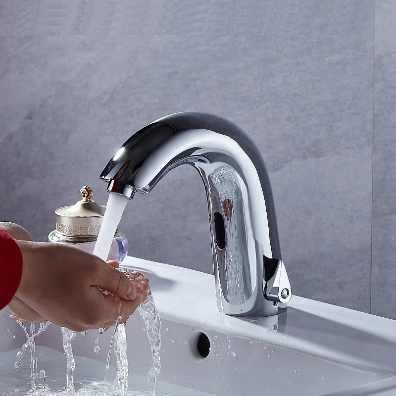 Modern sanitary wares touchless basin faucets hot and cold water hand wash infrared taps