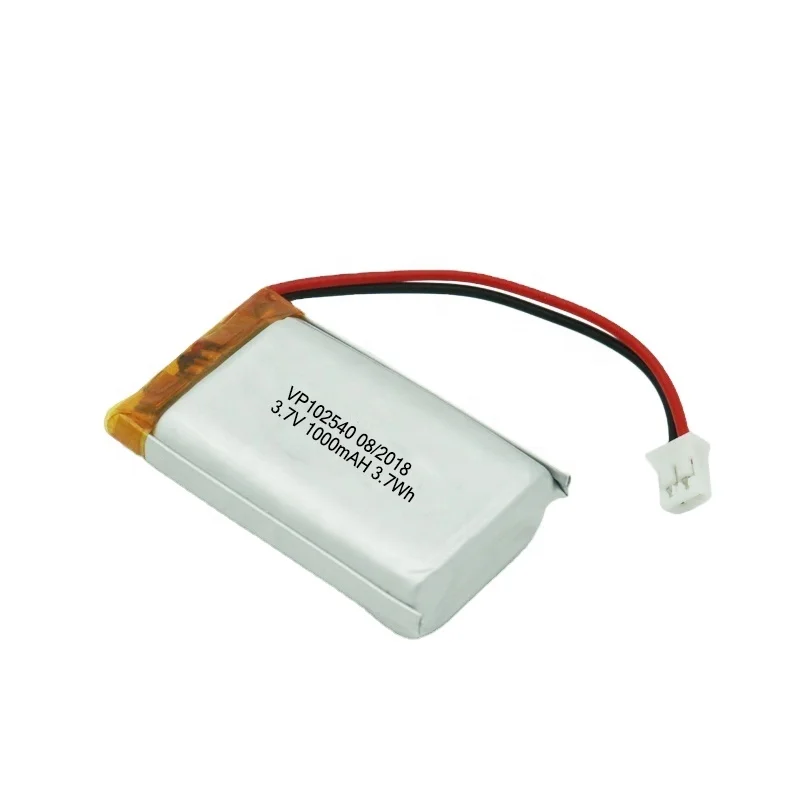 Hot Sale VP102540 Lithium Polymer 3.7V 1000mAh Rechargeable Lipo Battery For Video Game Player