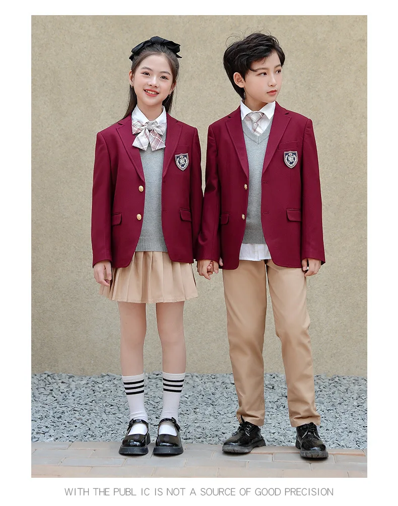 2024 New Product Customization School uniform suits custom fabric and pattern school suit blazer pants skirt school uniform