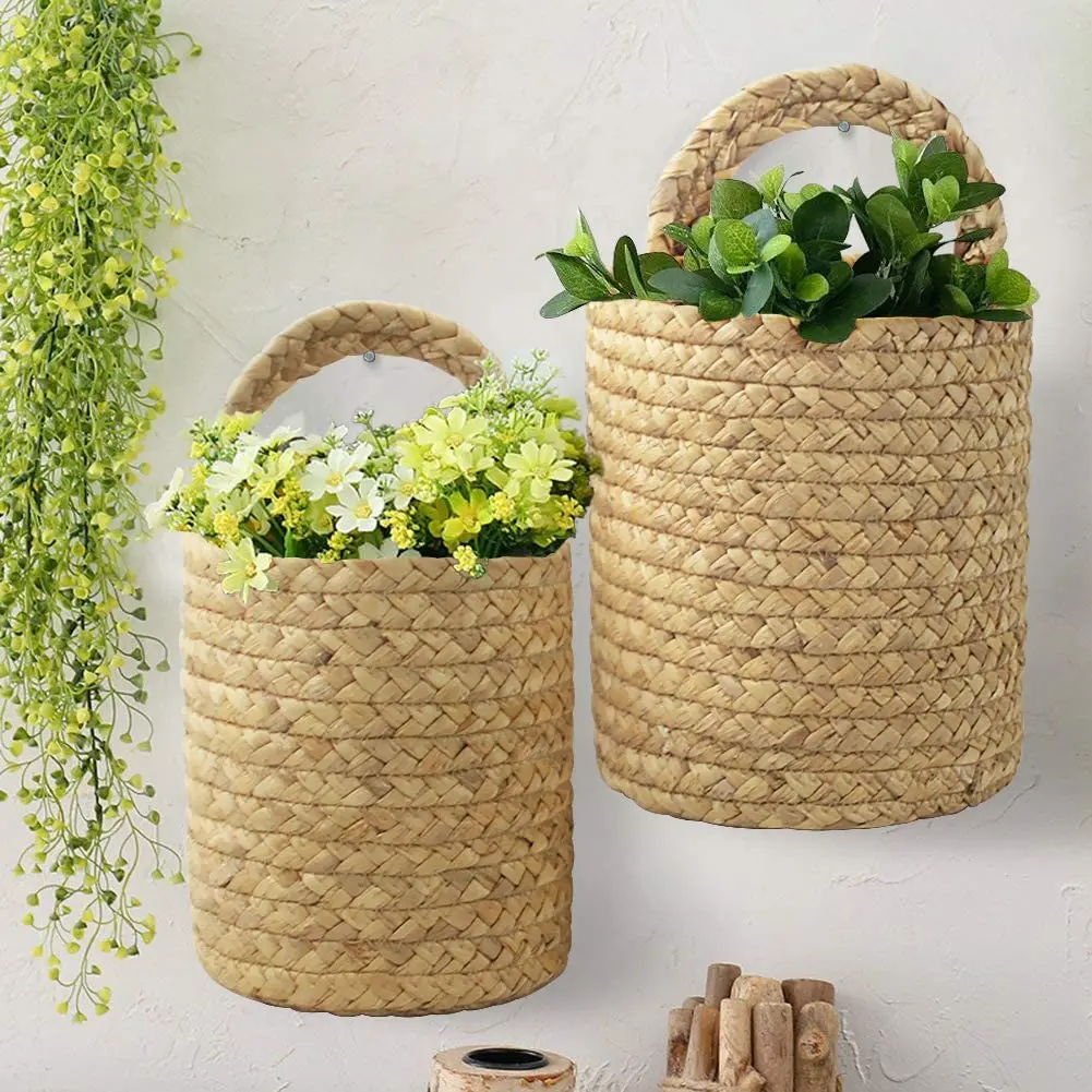 Woven Storage Baskets Wall Hanging Baskets Organizer