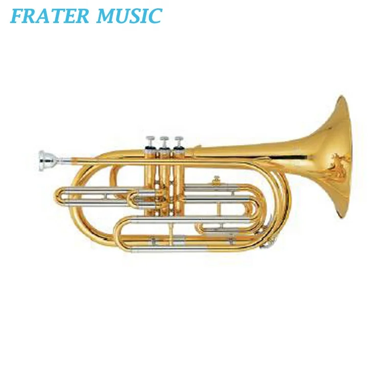 Высококачественный золотой лак Bb tone поршневой тромбон с 3 клапанами из нержавеющей стали (JMS 300) (60281289205)