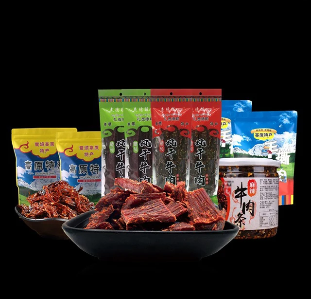 Flavor Chinese Snack Food Meat Air Dried Pork Beef Sichuan Specialty Support Customization
