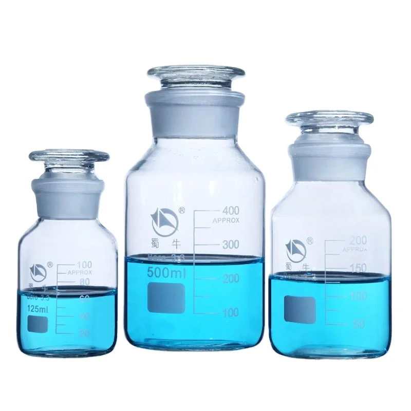 60ml 125ml 250ml Pharmacy Packaging Wide Mouth Amber customized laboratory glassware