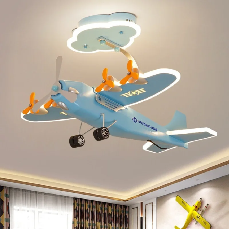 New Cartoon Airplane Pendant Light Home Room Ceiling Lights Kids Led Chandelier Lighting Modern For Bedroom