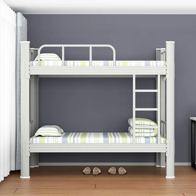 Customization Student Bunk Bed Frame With Storage Cabinet Metal Bunk Dormitory Bed For Adult