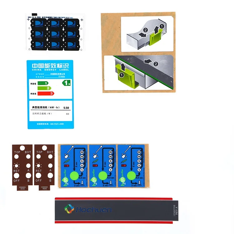 Custom Printing Company 3m Adhesive Label Sticker PC PET PMMA Acrylic Membrane Graphic Overlay Panels for Medical Device