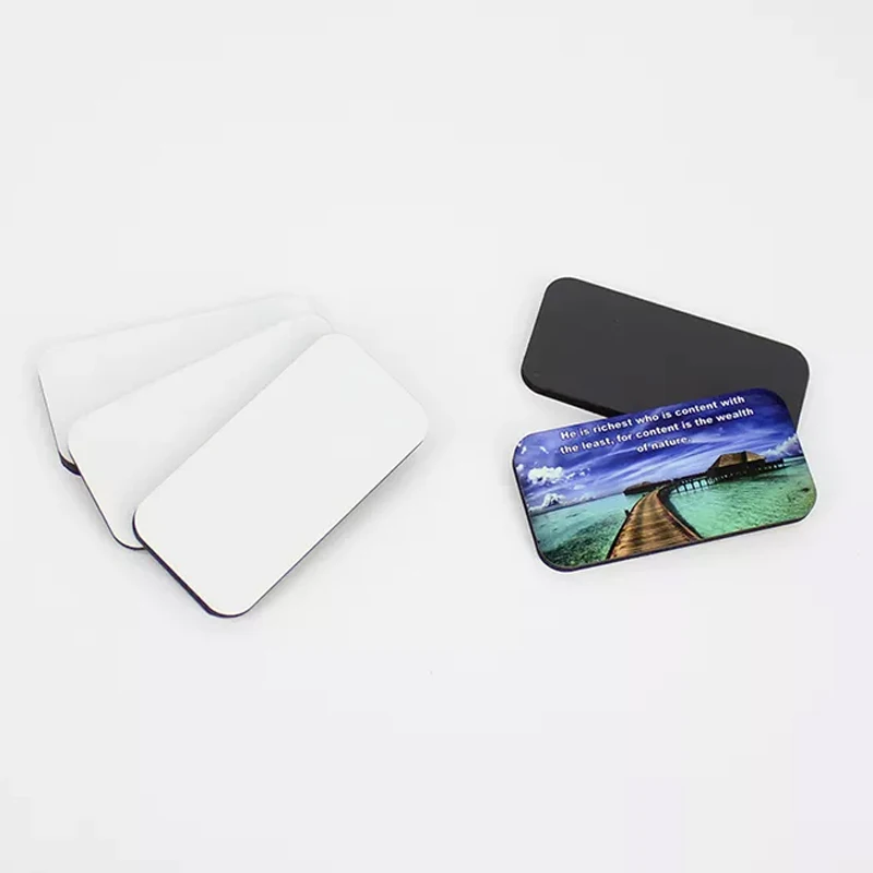Qualisub Factory Price Creative 4mm Magnet Blank Sublimation MDF Fridge Magnets in for Custom printing
