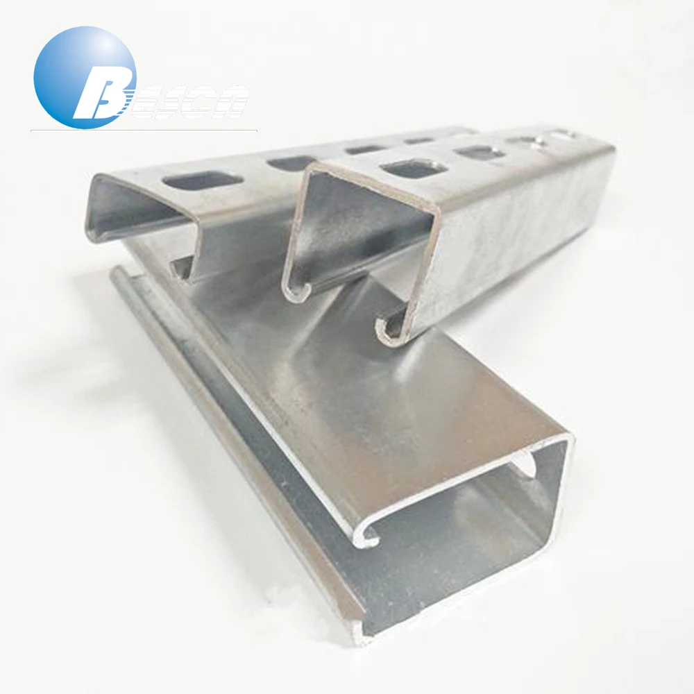 Hot Dipped Galvanized Slotted C Channel Strut Channel Cable Support System (1600328987066)