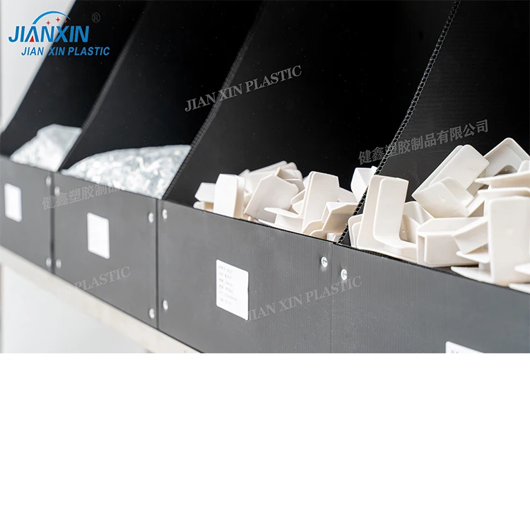 antistatic corrugated plastic storage esd box bins pp folding logistic black conductive hollow board turnover big tote box