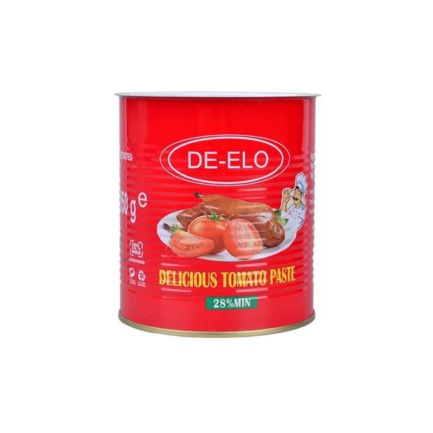 Food grade Empty 800g custom tomato sauce tin can Manufacturers wholesale food tin cans for ketchup packaging with easy open lid
