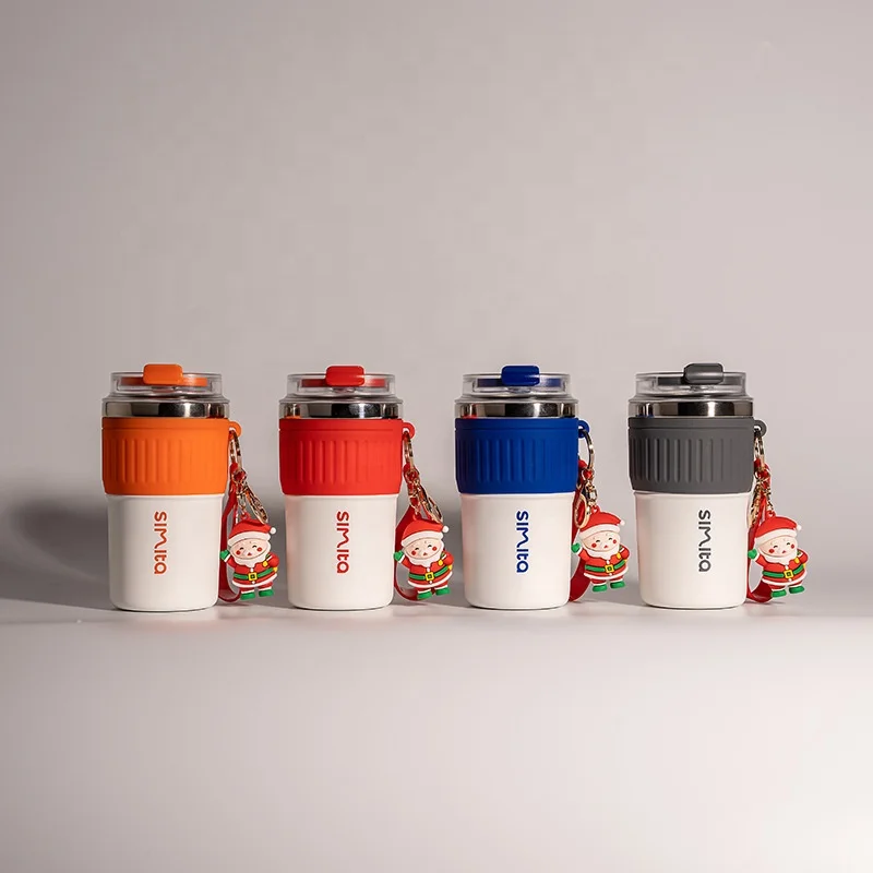 Double Wall Insulated Vacuum Christmas Gifts Santa Claus Children Stainless Steel Kids Water Bottle