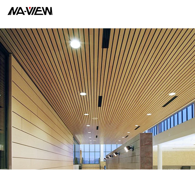 Powder Coated Soundproof Aluminium Strip False Ceiling Integrated Ceilings for Commercial Buildings like Offices and Malls