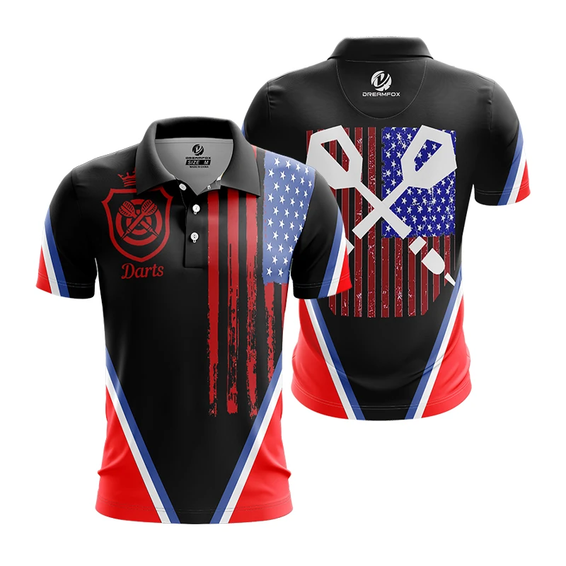 Wholesale Hot Sale Custom Sublimated Training T Shirt Polo Dart Shirts With a Pocket