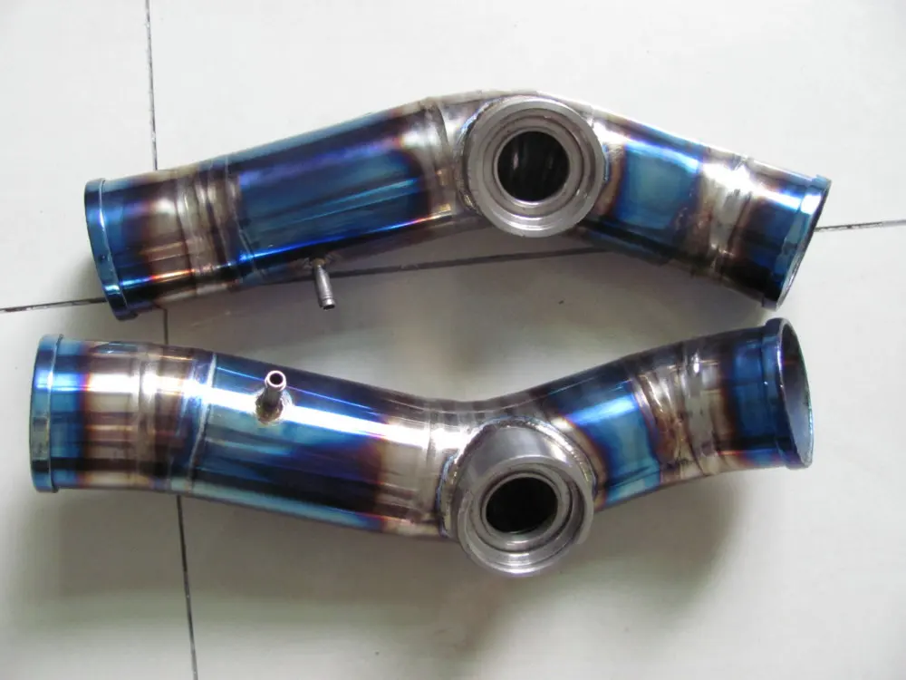 Car titanium exhaust intake pipe for auto GTR R35