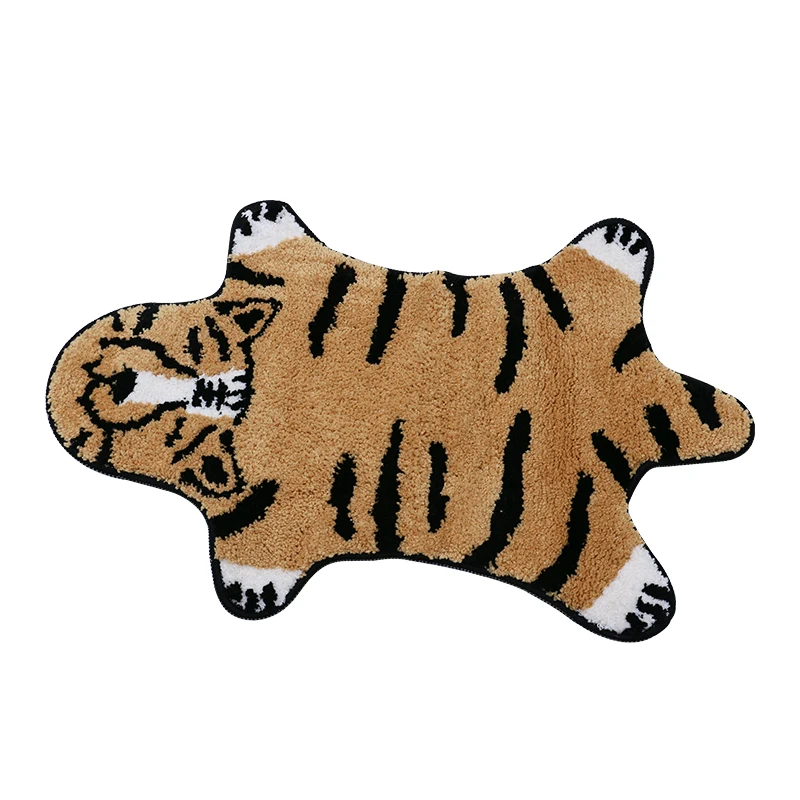 New Design High Quality TPE Animal Antislip Mat Cute Tiger Anti-slip Floor Mat absorbent bath mat