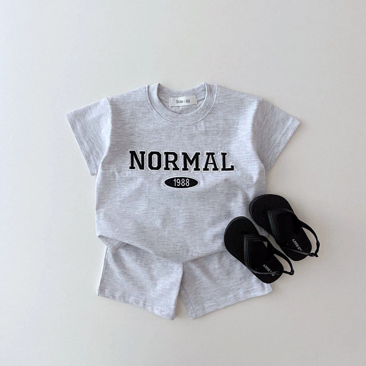 Casual Cartoon Kids Clothing Sets Summer Short Sleeve Letter Embroidery Baby Toddler Clothes Suit