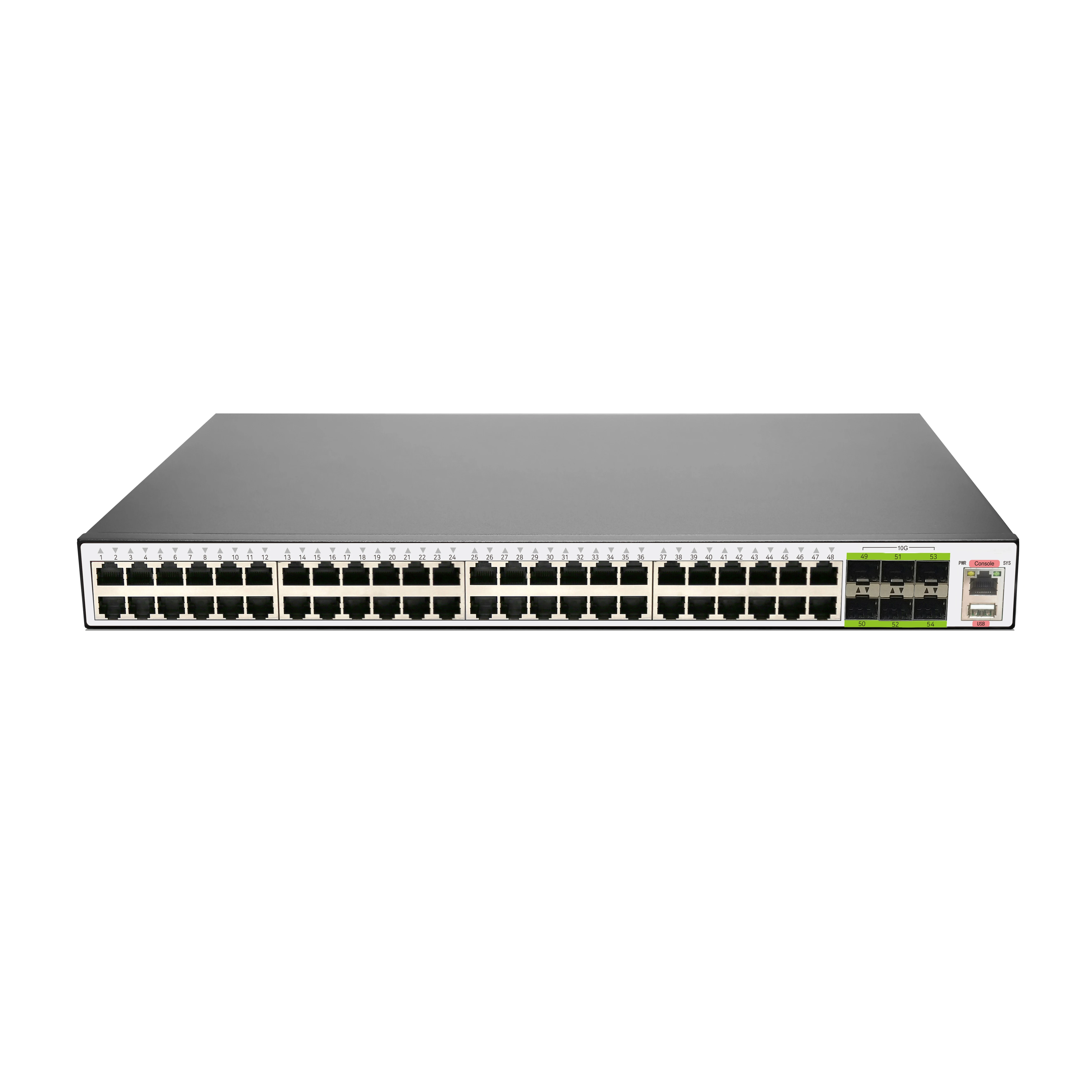 PDnet 10G Uplink 54-port L2 + управляемый коммутатор PoE 48*10/100/1000M порт RJ45 4*1/10G SFP сетевой