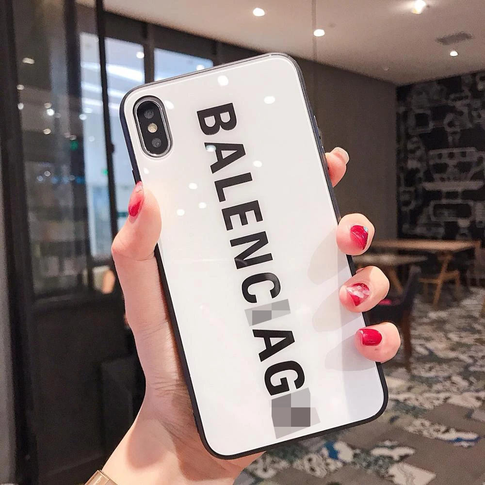  Чехол для iphone 11 стеклянная задняя крышка модный брендовый защитный чехол с чистым дизайном логотипа телефона 12 pro