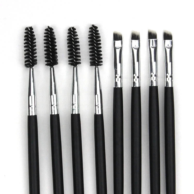 Low MOQ Makeup Tools Cosmetic Brushes Double End Makeup Brush Private Label Eyelash Eyebrow Brush