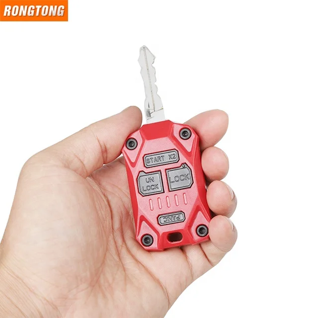 New Auto Accessories ABS Red Car Remote Key Cover Trim for Jeep JK 2007-2017