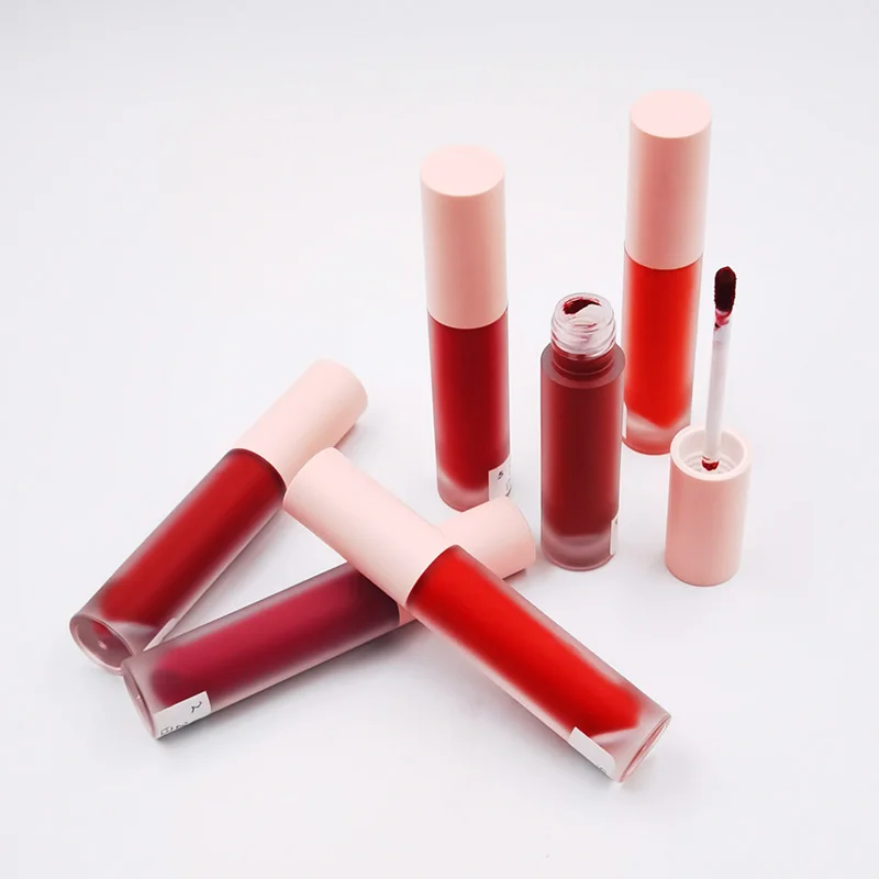 OEM Private Label Matte Waterproof  Nude Lipstick Customized  Non-Stick Non-Fading Velvet Lip Gloss Moisturizing Lip Glaze