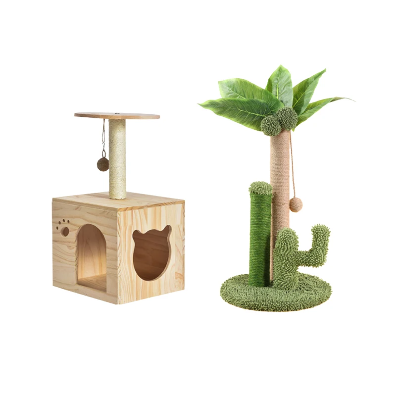 Wholesale Manufacturer Design OEM Large cats trees cats, Climbing Frame with Sisal Rope Post Platform and Ladder/