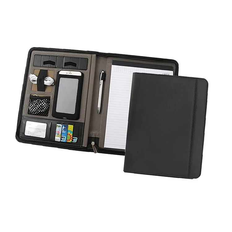 Пользовательский Логотип Мини Padfolio A4 кожаная папка для документов бумажная портфолио