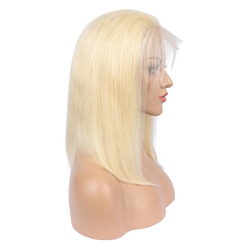 LINDAL 100 dropshipping lace brazilian remy raw hair wholesale 13x4 blond lace front 613 bob cheap virgin  human hair wig