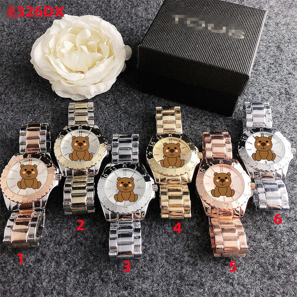 Spanish Jewelry TOUSES Logo brand luxury stainless steel bar studded cartoon bear quartz watch for women