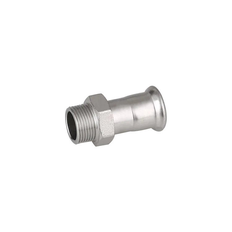 DVGW certificated Stainless Steel M Profile Pipe Press Fitting Dvgw Male Threaded Adaptor And Coupling