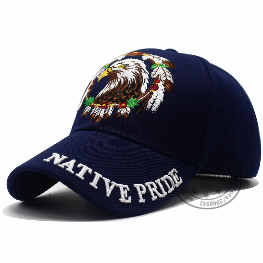 Native Pride Eagle Feather Dream Shadow Embroidered Baseball Ball Cap Hat tactical hat men women cap dad hat