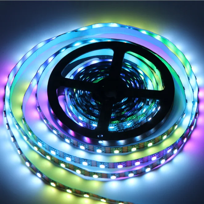 LED Strip Light WS2812B RGB 5050 Diode Flexible Addressable Lamp Tape Rainbow-like Effect Ceiling Light LED Light Strips