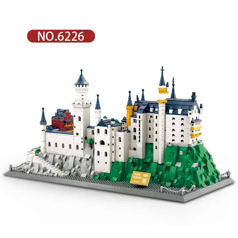 6226 DIY Famous Buildings Architecture Neuschwanstein Castle Custom Building Blocks Kids funny Adult Toy Classic Model MOC Brick