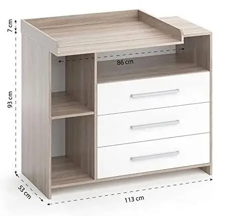 
High quality Baby Changing Table Unit, Nappy Shelf Matte White Baby Furniture 