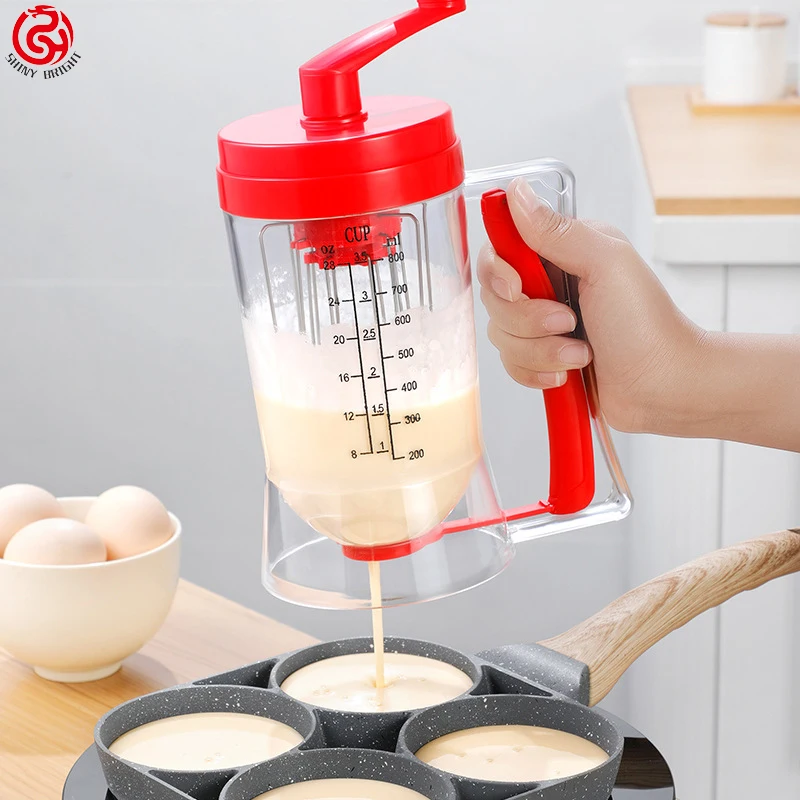 Manual Pancake Maker 800ml Cake Funnel Batter Dispenser Cream Separator Tool Cake Dough Dispenser