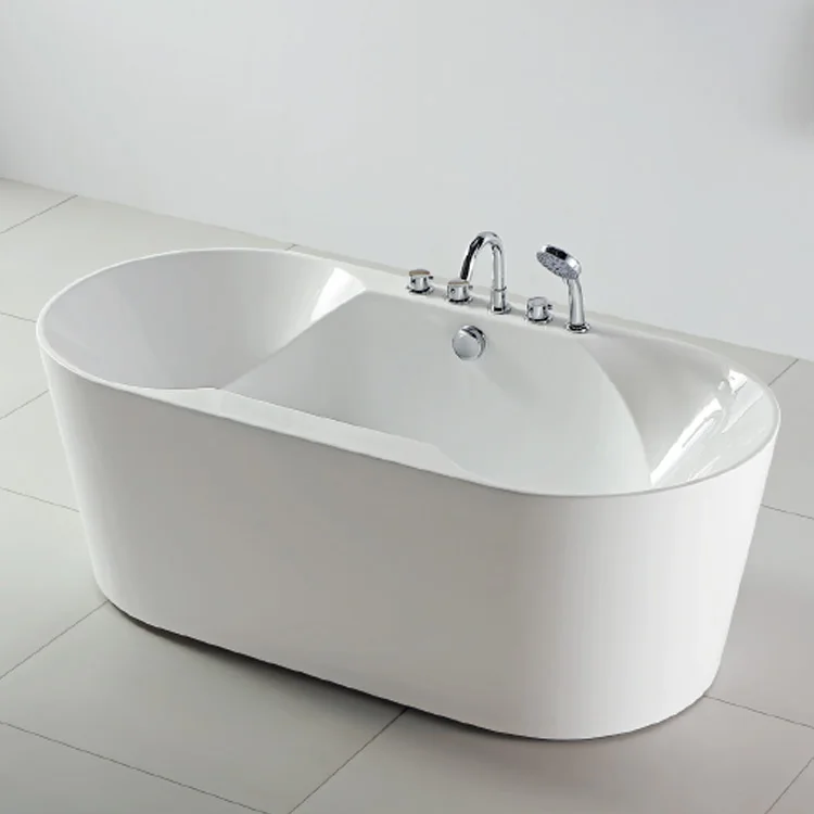 KMRY Foshan Pvc Acrylic High End Bathtub Large Freestanding Massager Bathroom Bathtub Bath Tub for Hotel Home Custom 1 Piece