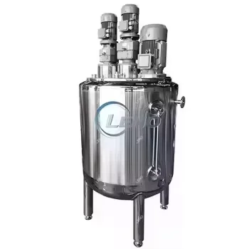 500L 1000L Stainless steel Tank  with agitator homogenizer emulsifying mixer Tank with jacket electric heating mixing Tank