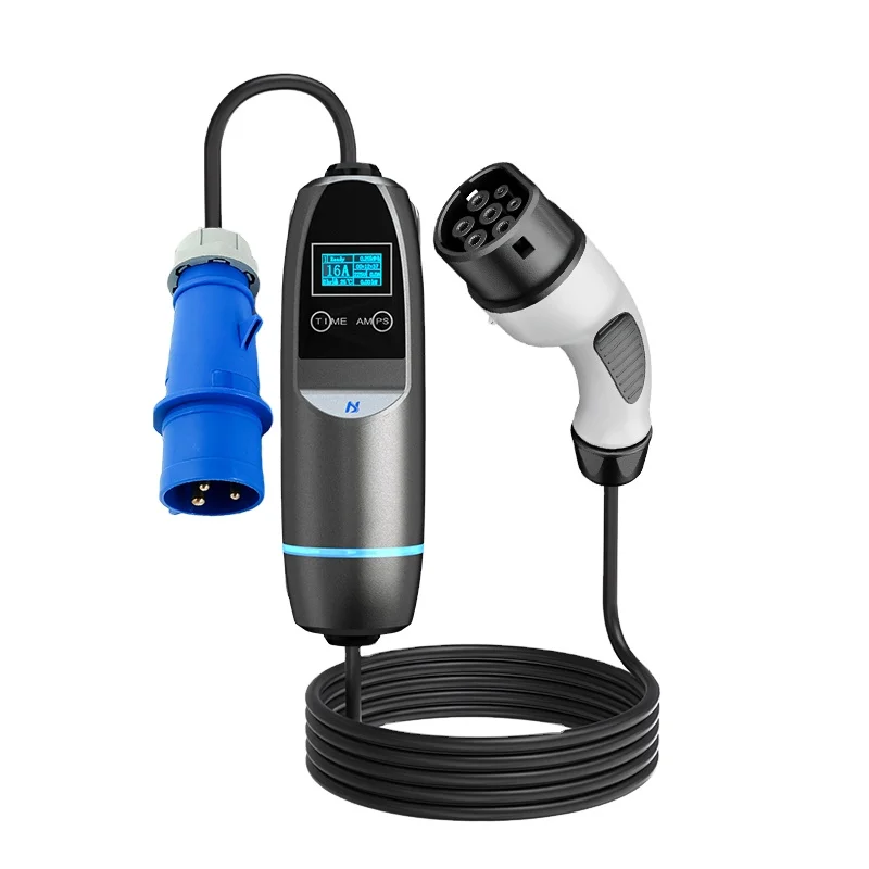 Khons 2023 Hot Sale 3.5Kw 7KW Evse Portable ev car charger 16A 32A Mode 2 Electric Car Portable EV Charger for Home use